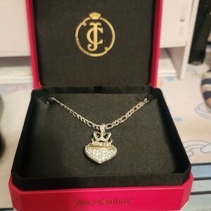 Juicy Couture Silver Heart Pendant Necklace